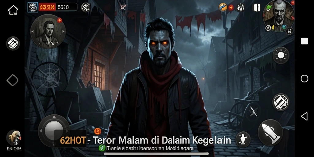Gameplay 62HOT yang menegangkan dengan suasana horor yang mencekam.