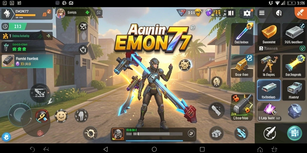 Tampilan antarmuka EMON77 yang sederhana dan menarik.